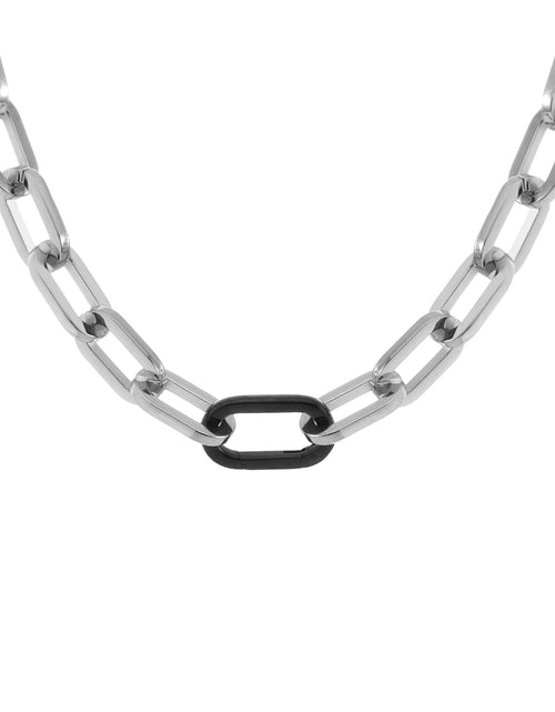 Load image into Gallery viewer, C200WB B.Tiff Black Clasp Paperclip Chain Necklace by B.Tiff New York
