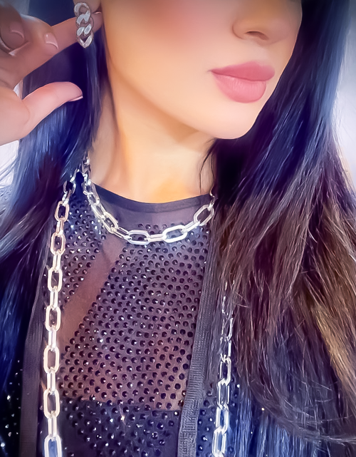 Load image into Gallery viewer, C200W B.Tiff High Polish Paperclip Chain Necklace by B.Tiff New York
