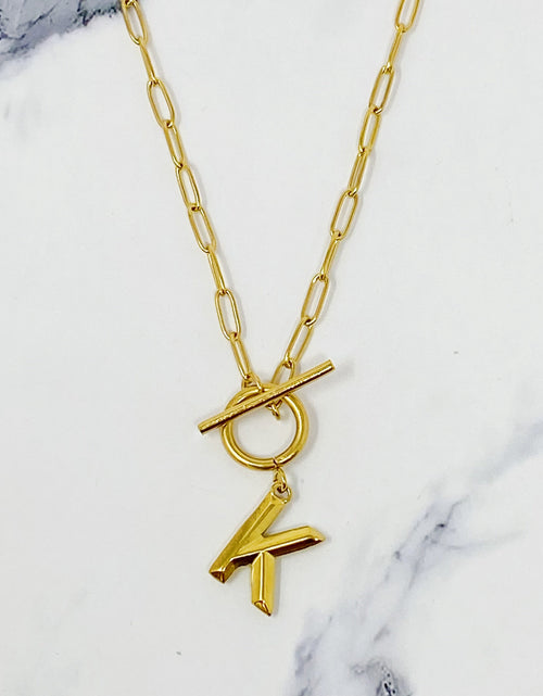 Load image into Gallery viewer, Modern Classic Initial Necklace by Ellisonyoung.com
