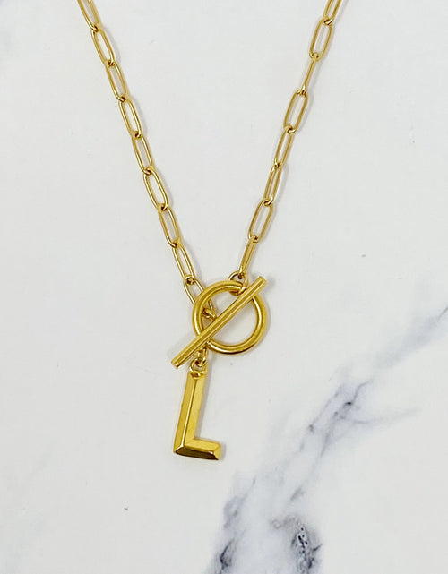 Load image into Gallery viewer, Modern Classic Initial Necklace by Ellisonyoung.com
