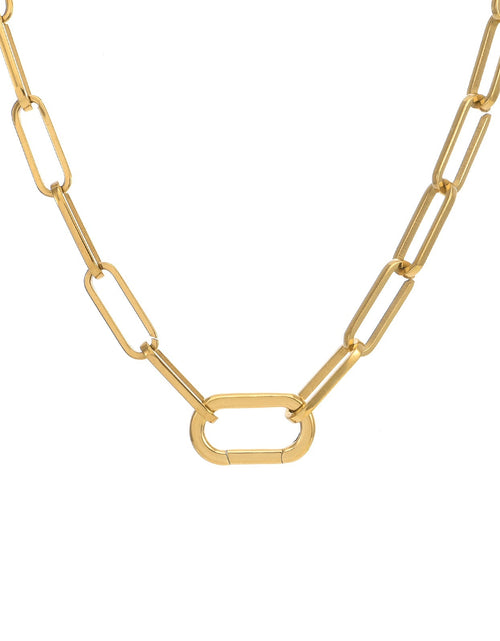 Load image into Gallery viewer, C860G B.Tiff "Jemma" Paperclip Flat Long Adjustable Link Gold Plated Necklace by B.Tiff New York
