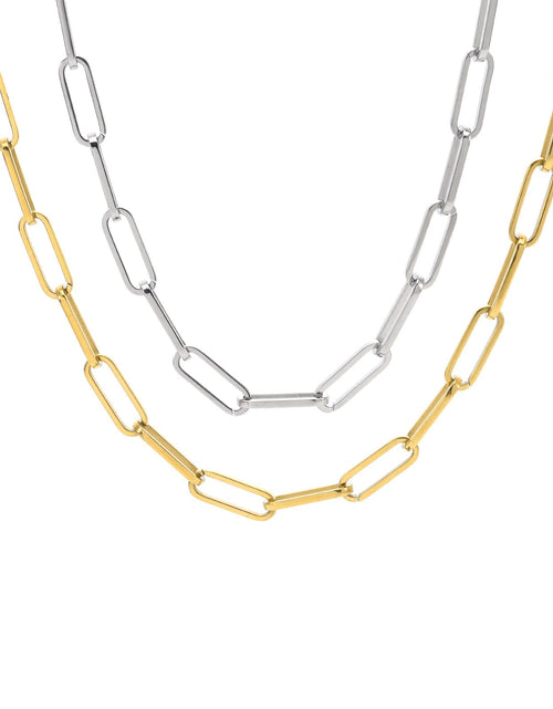 Load image into Gallery viewer, C860W B.Tiff "Jemma" Paperclip Flat Long Adjustable Link Necklace by B.Tiff New York
