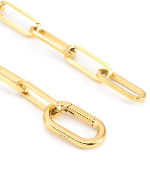 Load image into Gallery viewer, C860G B.Tiff "Jemma" Paperclip Flat Long Adjustable Link Gold Plated Necklace by B.Tiff New York
