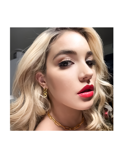 Load image into Gallery viewer, C860G B.Tiff "Jemma" Paperclip Flat Long Adjustable Link Gold Plated Necklace by B.Tiff New York
