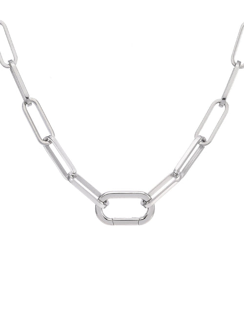 Load image into Gallery viewer, C860W B.Tiff "Jemma" Paperclip Flat Long Adjustable Link Necklace by B.Tiff New York
