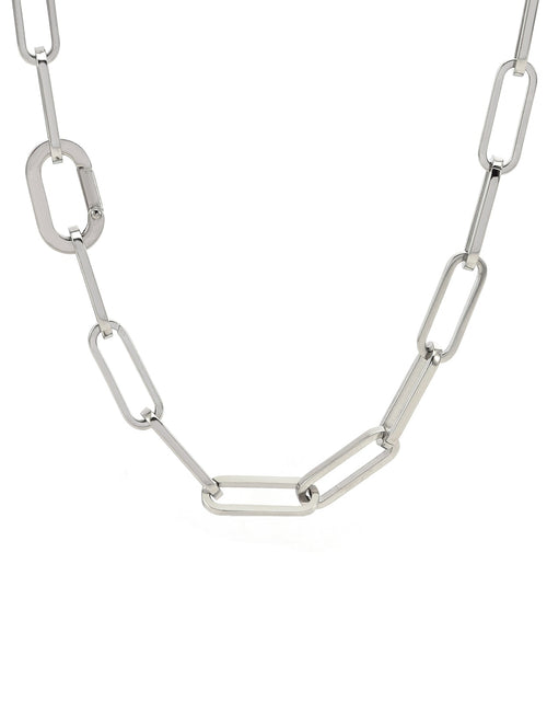 Load image into Gallery viewer, C860W B.Tiff "Jemma" Paperclip Flat Long Adjustable Link Necklace by B.Tiff New York
