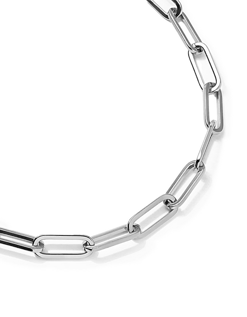 Load image into Gallery viewer, C860W B.Tiff "Jemma" Paperclip Flat Long Adjustable Link Necklace by B.Tiff New York
