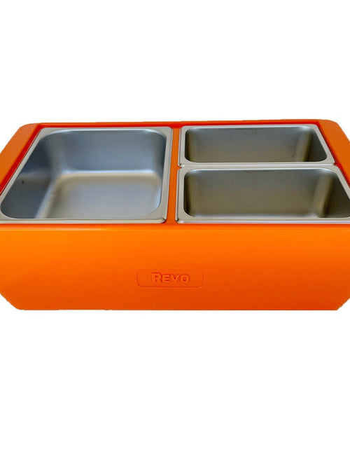 Load image into Gallery viewer, REVO Dubler HEAT | Flameless Chafer and Cooler | Orange Burst by REVO COOLERS, LLC
