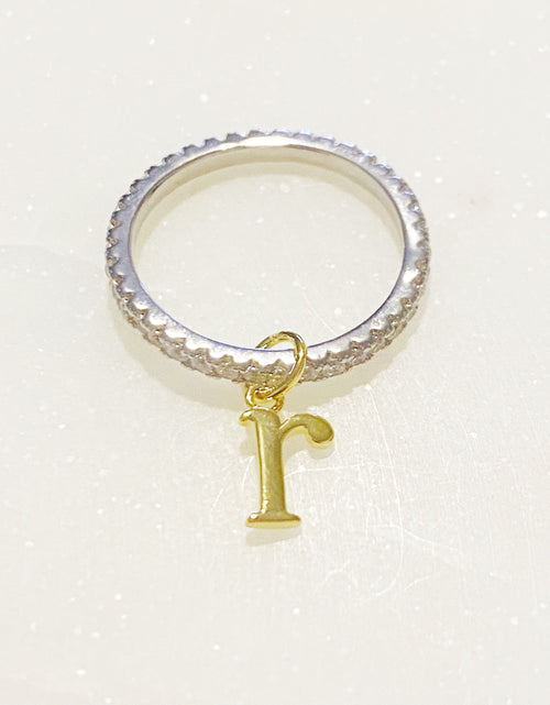 Load image into Gallery viewer, Dangle Initial Ring by Ellisonyoung.com
