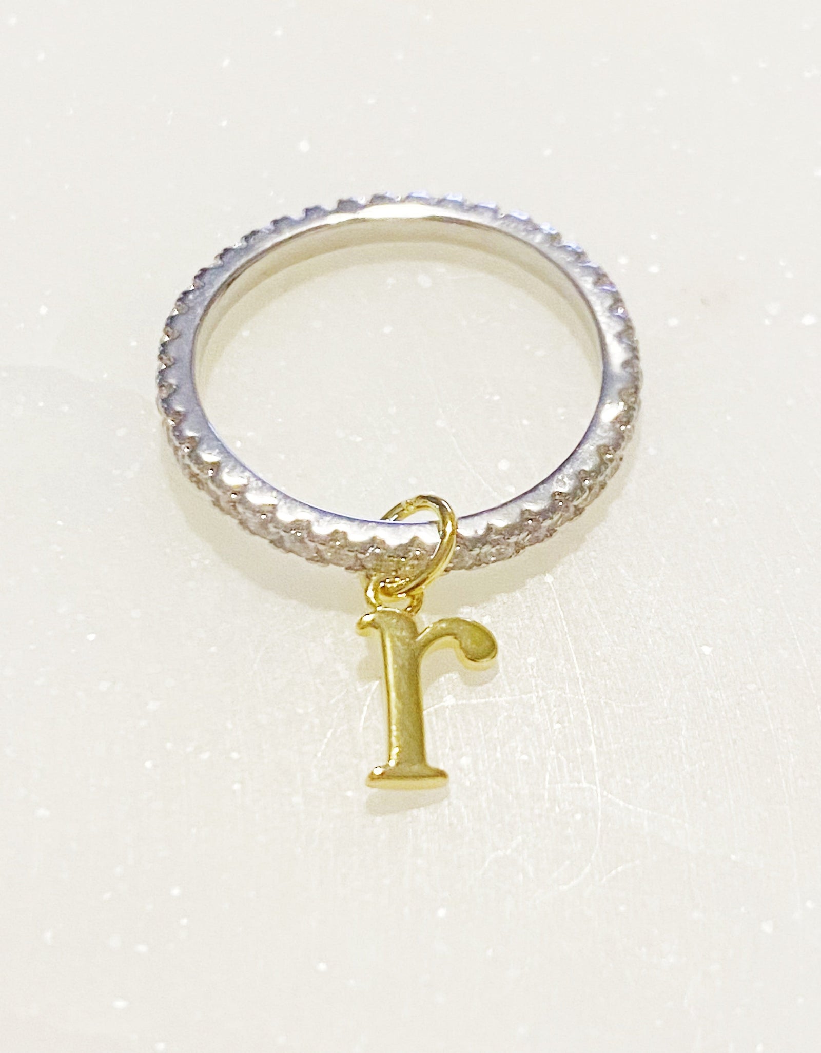 Dangle Initial Ring by Ellisonyoung.com