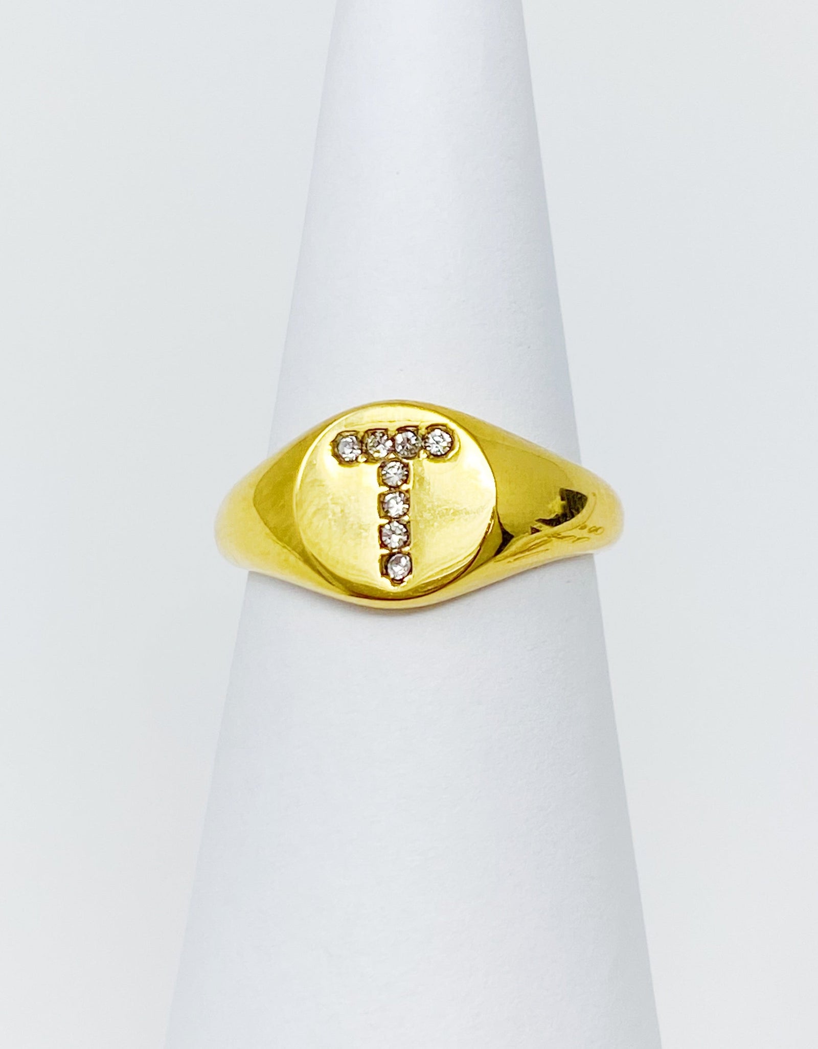Shine Me Initial Ring by Ellisonyoung.com