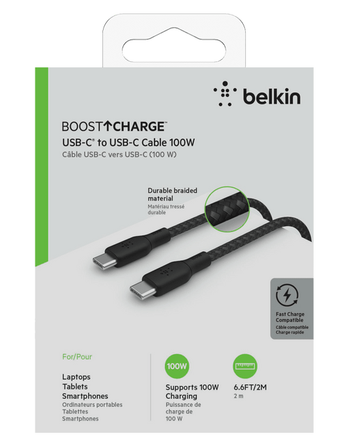 Load image into Gallery viewer, Belkin Braided 100W USB C 2.0 to USB C 2.0 Cable 2m by Belkin
