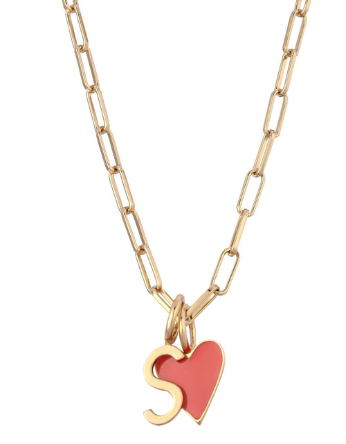 Load image into Gallery viewer, CARA RED ENAMEL CHARM NECKLACE by eklexic jewelry
