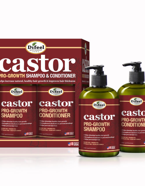 Load image into Gallery viewer, Difeel Castor Pro-Growth Shampoo 12 oz. &amp; Conditioner 12 oz. (2-Piece Gift Set) by difeel - find your natural beauty
