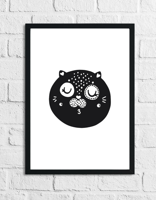 Load image into Gallery viewer, Scandinavian Cat 1 Children's Nursery Room Wall Decor Print by WinsterCreations™ Official Store
