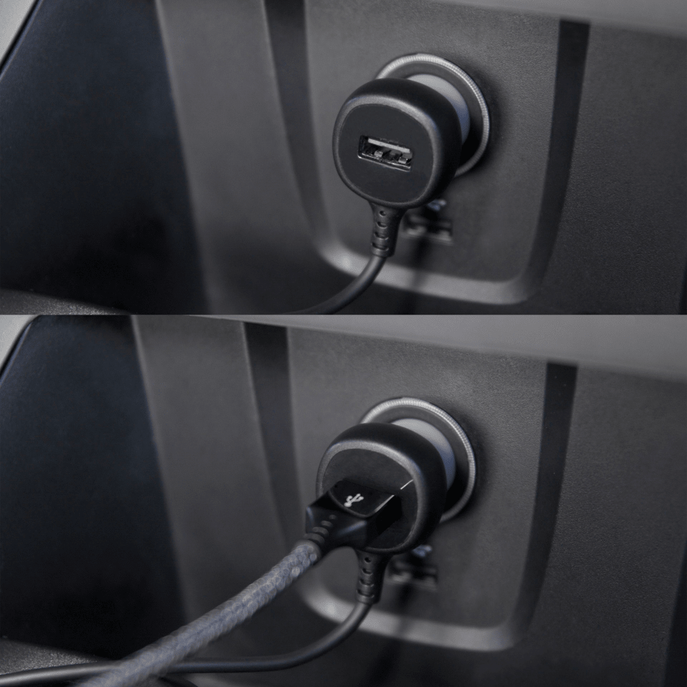 Ventev 12W USB A Car Charger w / attached 15W USB C Cord N/A by Ventev