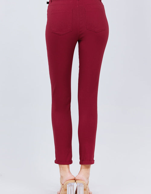 Load image into Gallery viewer, Belted Textured Long Pants
