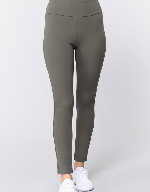 Load image into Gallery viewer, Waist Band Long Ponte Pants
