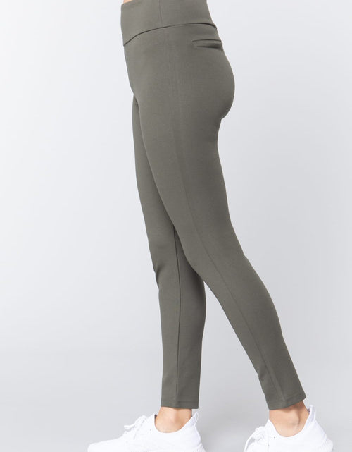 Load image into Gallery viewer, Waist Band Long Ponte Pants
