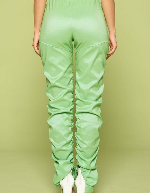 Load image into Gallery viewer, Leather Pu Ruched Pants
