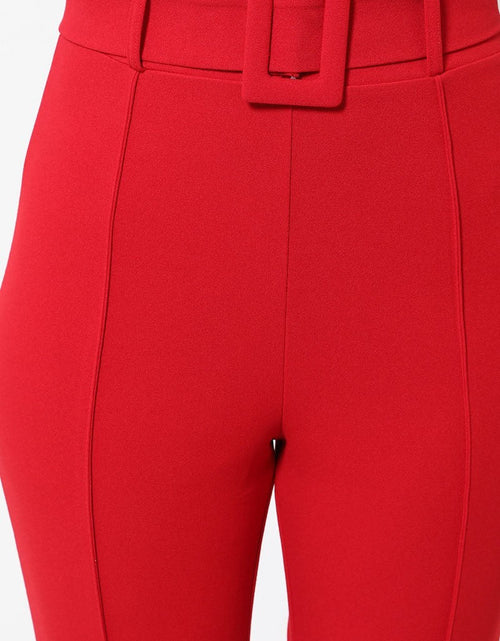 Load image into Gallery viewer, Ankle Tapered Self-fabric Buckle Belt Pants
