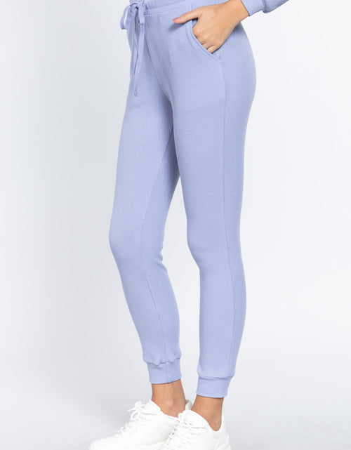 Load image into Gallery viewer, Waist Band Side Pocket Thermal Pants

