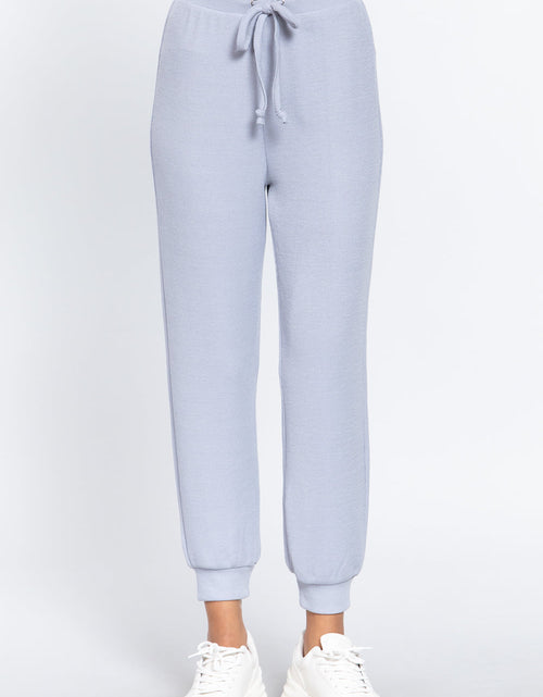 Load image into Gallery viewer, Waist String Detail Hacci Long Pants
