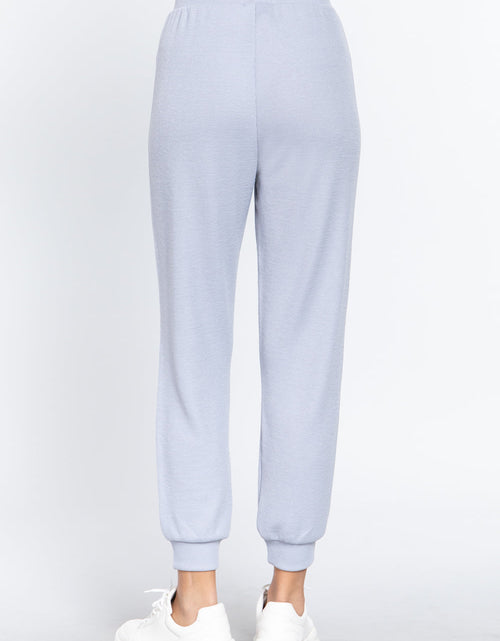 Load image into Gallery viewer, Waist String Detail Hacci Long Pants

