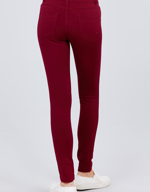 Load image into Gallery viewer, 5-pockets Shape Skinny Ponte Mid-rise Pants
