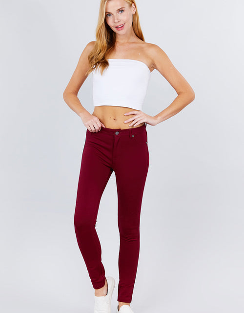 Load image into Gallery viewer, 5-pockets Shape Skinny Ponte Mid-rise Pants
