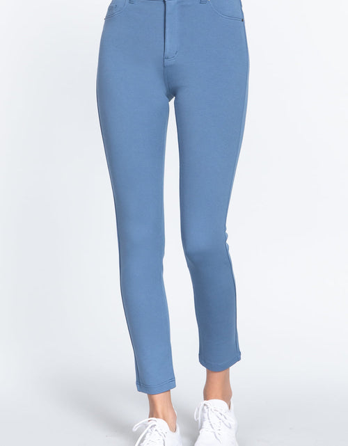 Load image into Gallery viewer, 5-pockets Shape Skinny Ponte Mid-rise Pants
