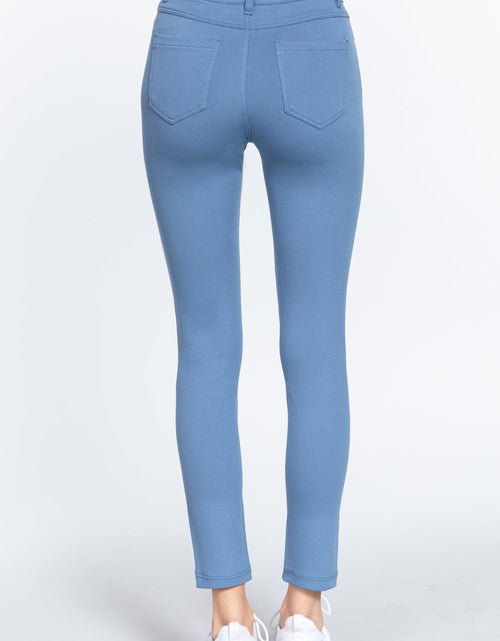 Load image into Gallery viewer, 5-pockets Shape Skinny Ponte Mid-rise Pants
