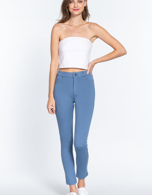 Load image into Gallery viewer, 5-pockets Shape Skinny Ponte Mid-rise Pants
