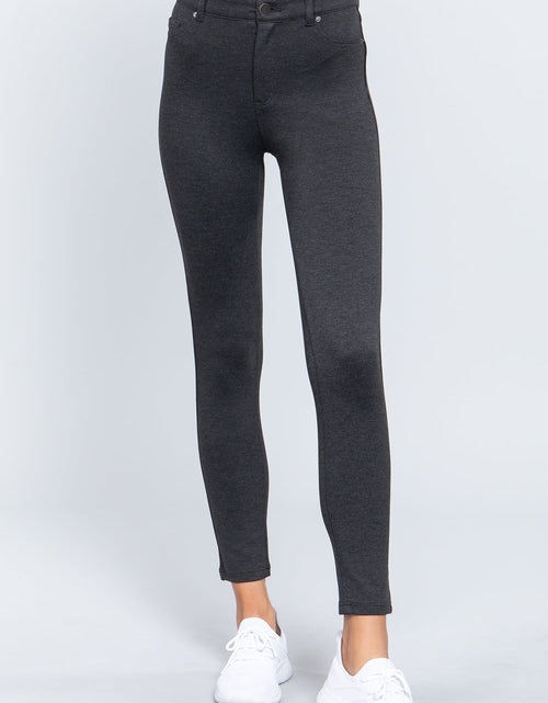 Load image into Gallery viewer, 5-pockets Shape Skinny Ponte Mid-rise Pants
