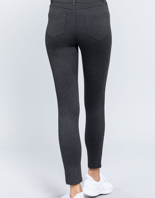 Load image into Gallery viewer, 5-pockets Shape Skinny Ponte Mid-rise Pants

