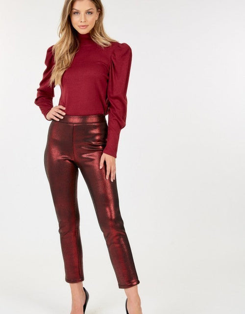 Load image into Gallery viewer, Animal Skin Vinyl Ankle Pants
