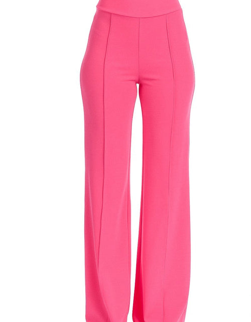 Load image into Gallery viewer, Front-line Flared Leg Design Solid Pants
