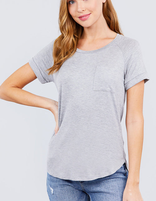 Load image into Gallery viewer, Short Raglan Slv Rayon Jersey Top
