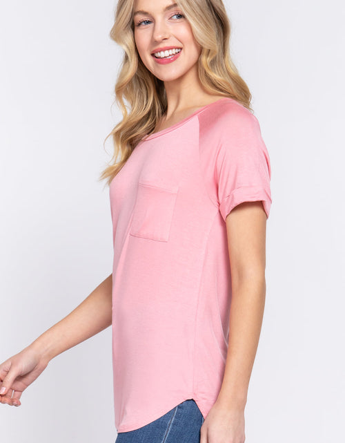 Load image into Gallery viewer, Short Raglan Slv Rayon Jersey Top
