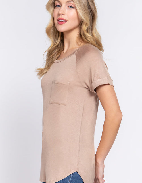 Load image into Gallery viewer, Short Raglan Slv Rayon Jersey Top
