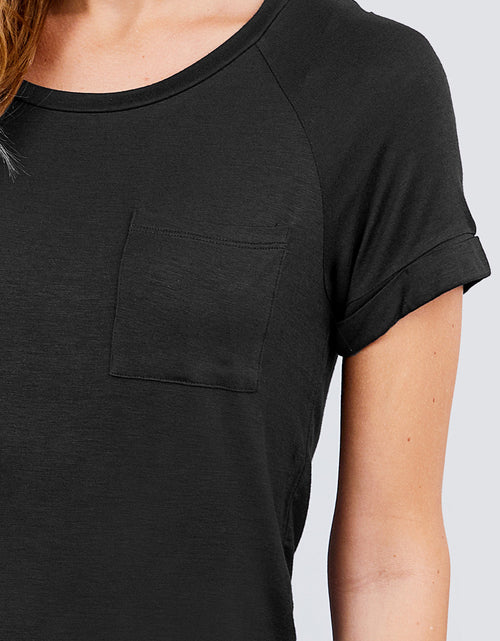 Load image into Gallery viewer, Short Raglan Slv Rayon Jersey Top
