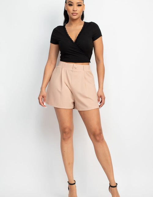 Load image into Gallery viewer, Wrap Surplice Lace Trim Top
