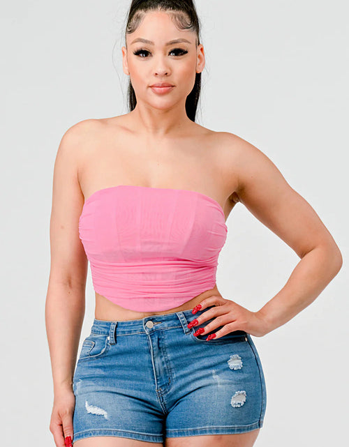 Load image into Gallery viewer, Luxe super stretch mesh layered corset bustier
