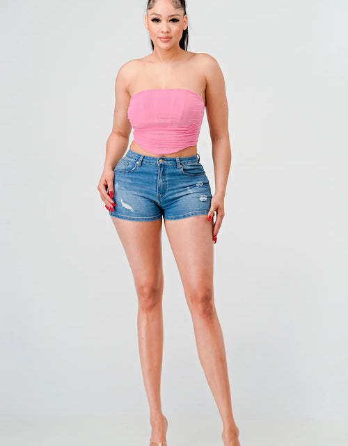 Load image into Gallery viewer, Luxe super stretch mesh layered corset bustier
