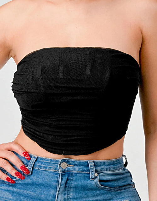 Load image into Gallery viewer, Luxe super stretch mesh layered corset bustier
