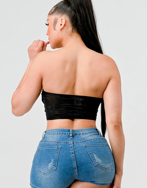Load image into Gallery viewer, Luxe super stretch mesh layered corset bustier
