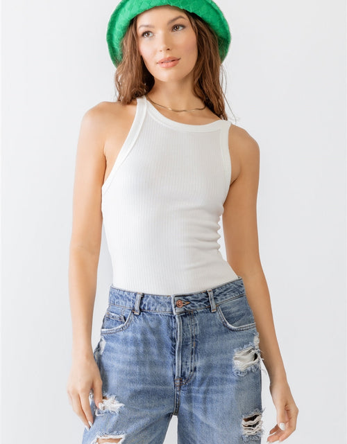 Load image into Gallery viewer, Ribbed V Strap Back Bodysuit
