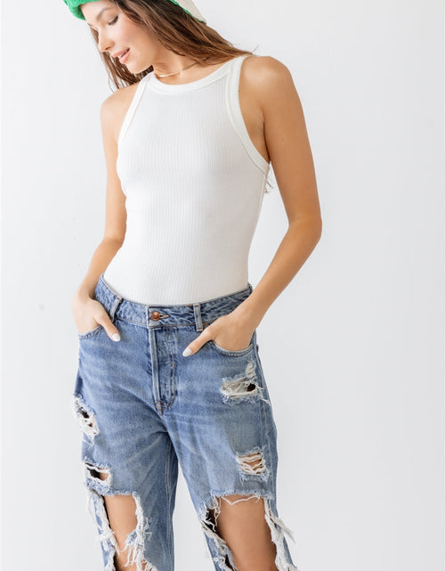 Load image into Gallery viewer, Ribbed V Strap Back Bodysuit

