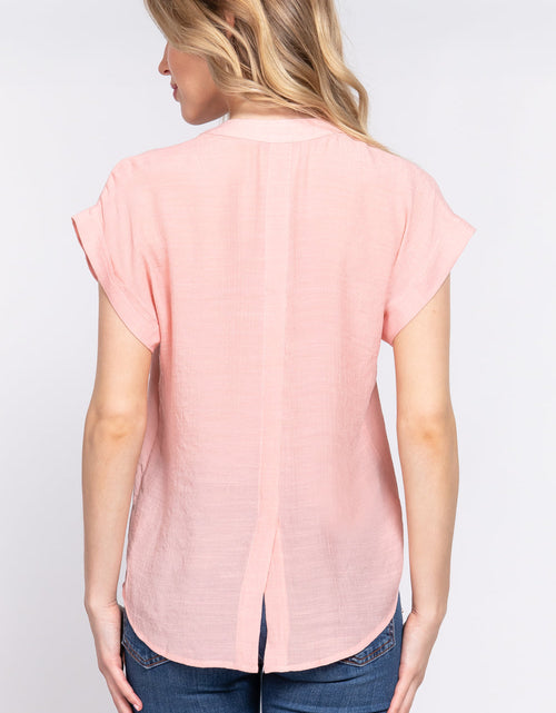 Load image into Gallery viewer, Dolman Slv Button Down Woven Top
