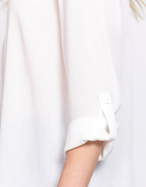 Load image into Gallery viewer, 3/4 Roll Up Slv Pleated Blouse

